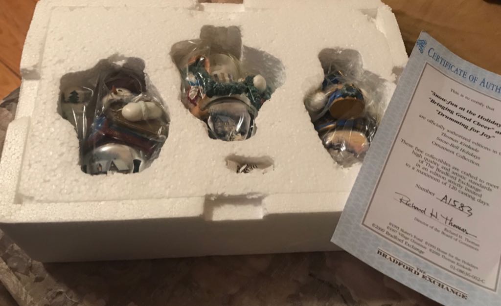 Snow Bell Holiday Ornaments, Set Of 3  ornament collectible - Main Image 2