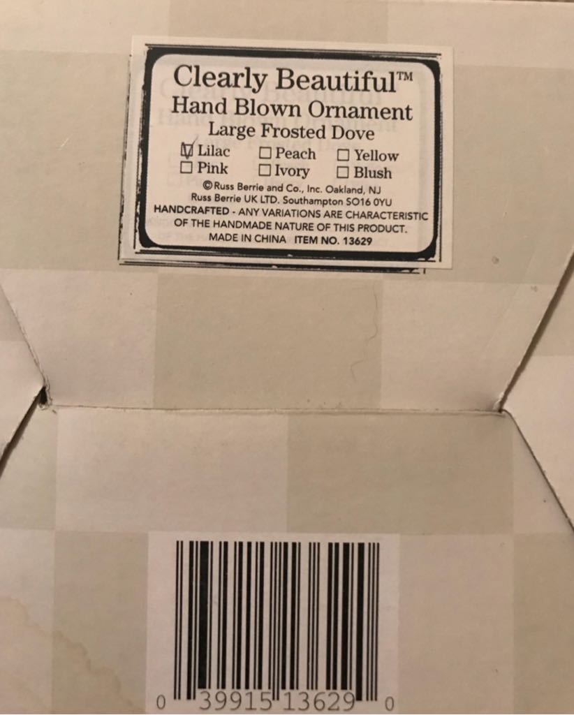 Frosted Dove Ornament  ornament collectible - Main Image 2