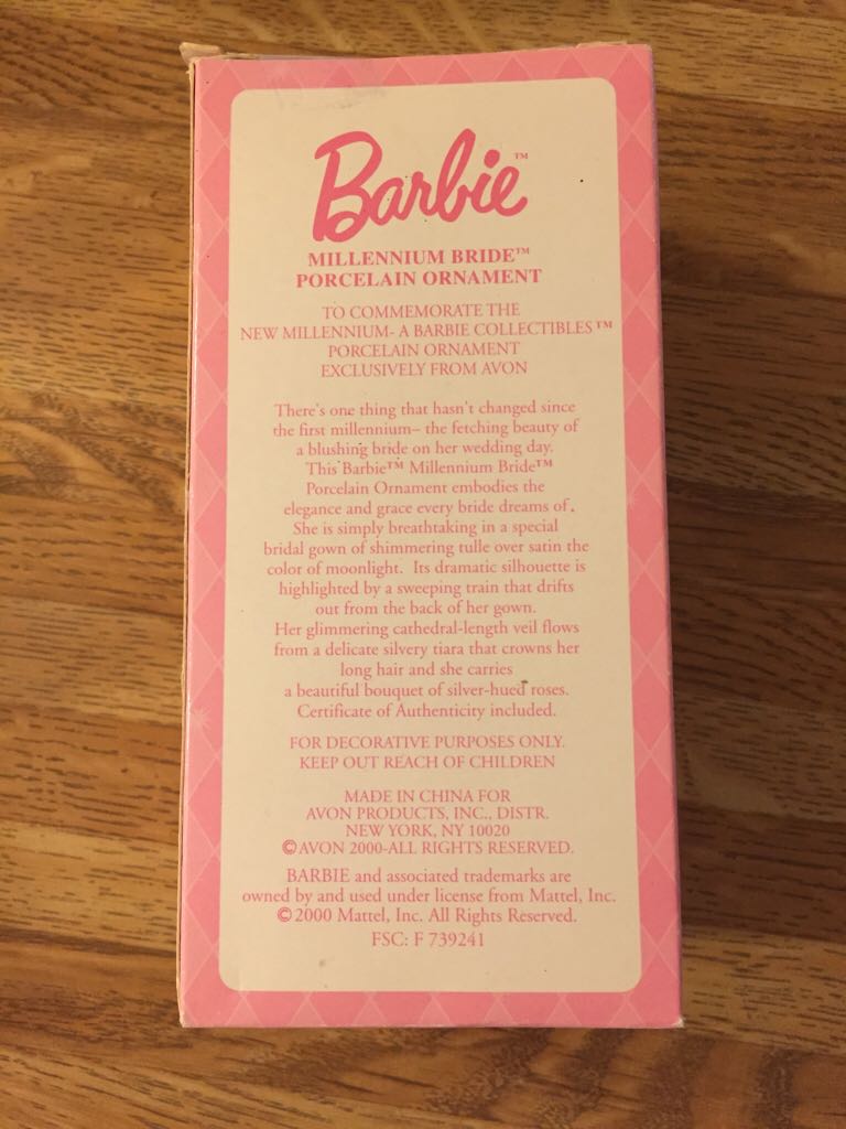 Barbie Millennium Bride  (Avon Barbie Collectibles) ornament collectible - Main Image 2