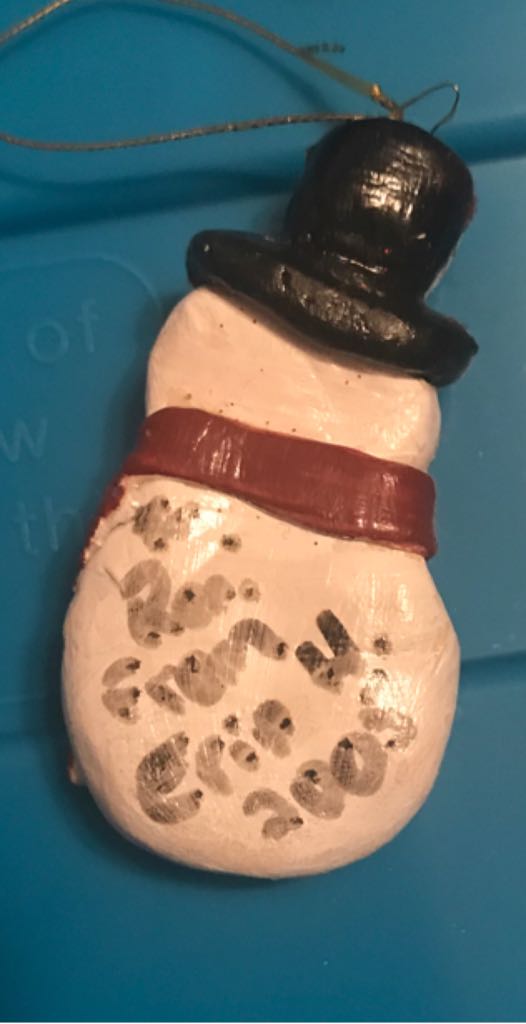 Snowman Homemade  ornament collectible - Main Image 2