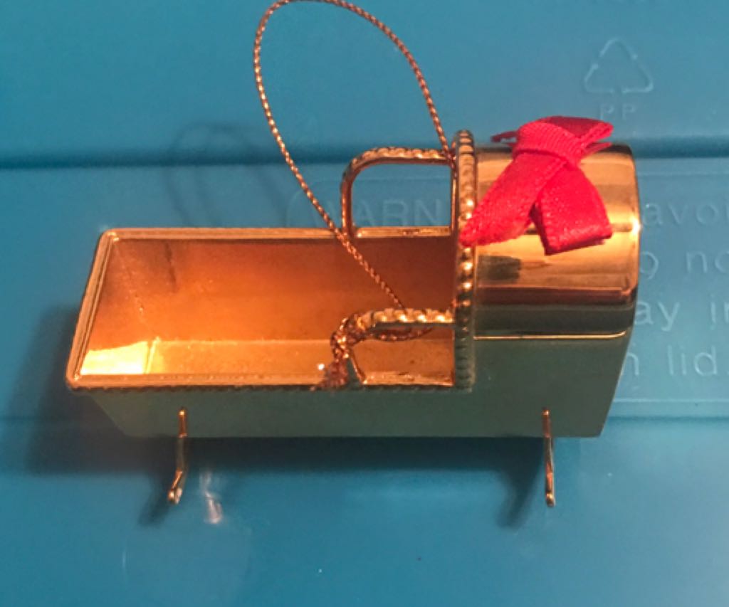 Crib, Gold Paige Bridget January 6, 1999  ornament collectible - Main Image 2