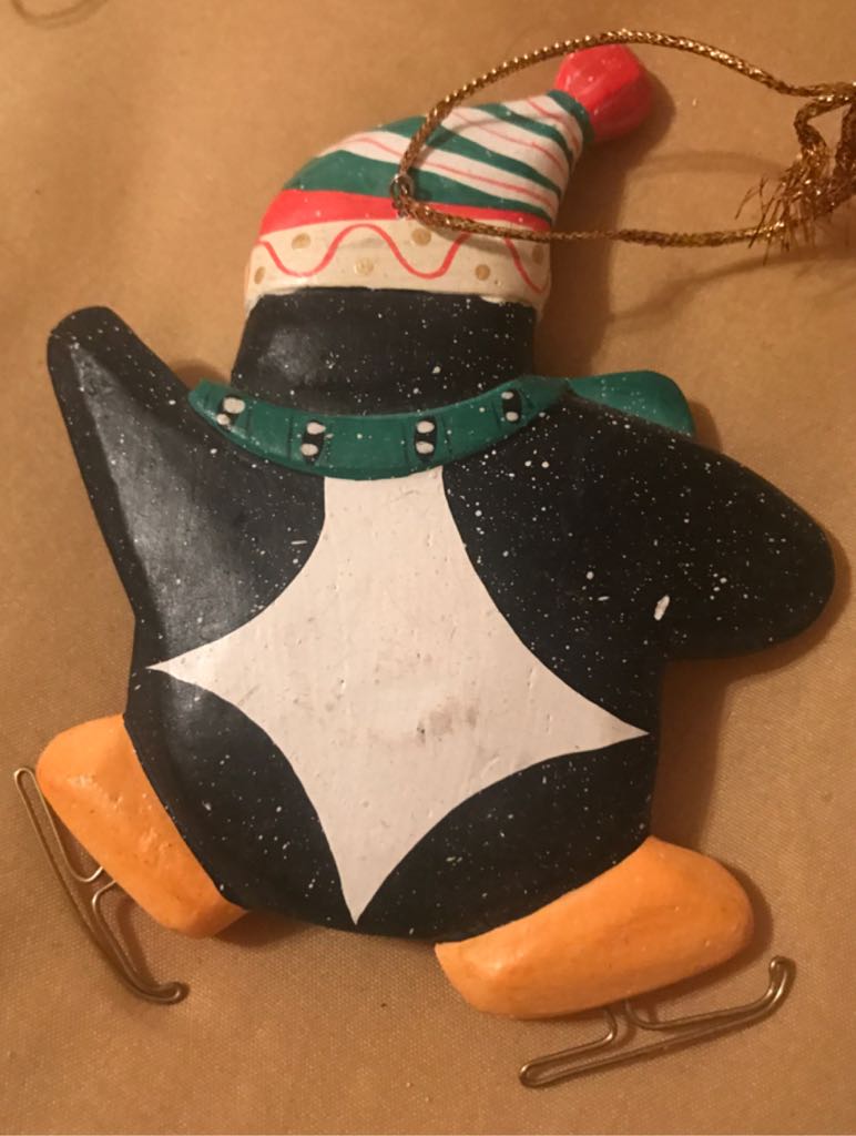 Penquin With Skates  ornament collectible - Main Image 2