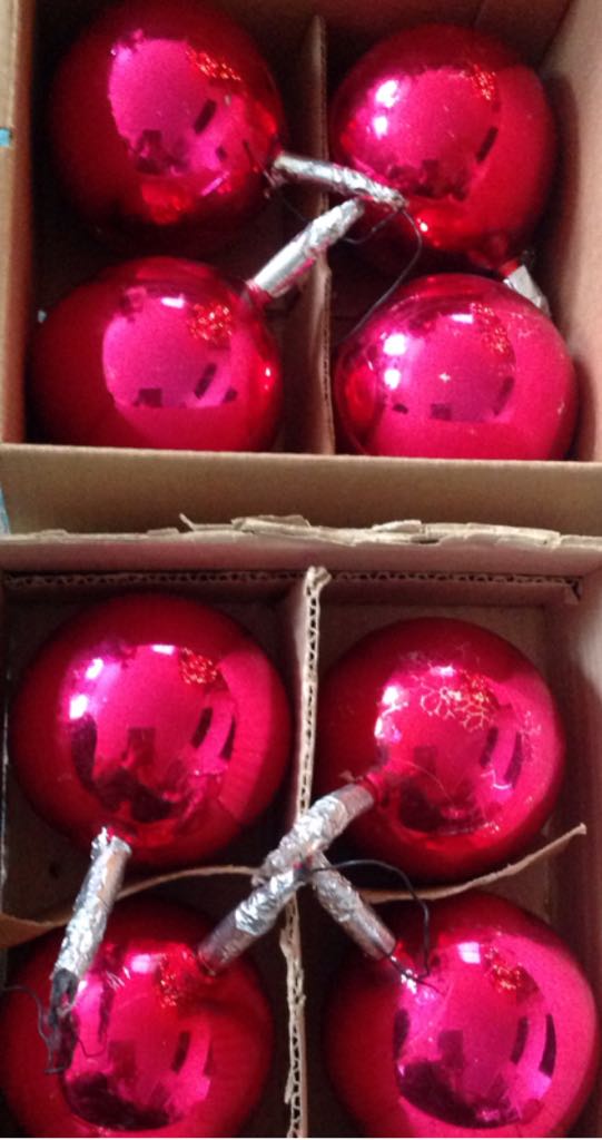 Giant German Glass Balls - Red (8) ornament collectible - Main Image 2