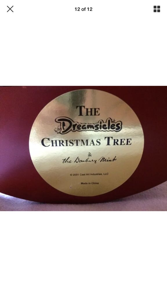 Dreamsicles Danbury Mint 2001 Light Up Christmas Tree Tabletop Decor  ornament collectible - Main Image 2