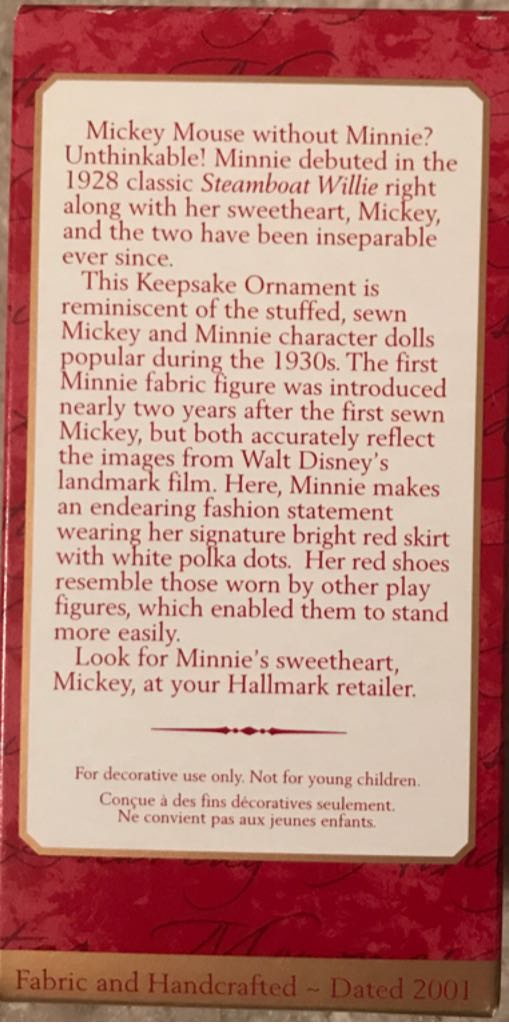 Mickey’s Sweatheart  (Disney) ornament collectible - Main Image 2