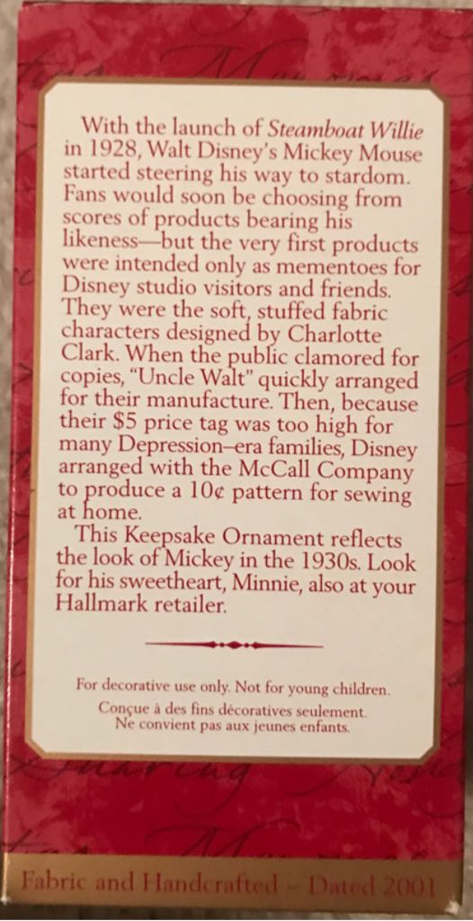 Minnie’s Sweetheart  (Disney) ornament collectible - Main Image 2