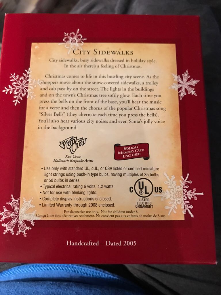 City Sidewalks  (Keepsake Ornament) ornament collectible - Main Image 2