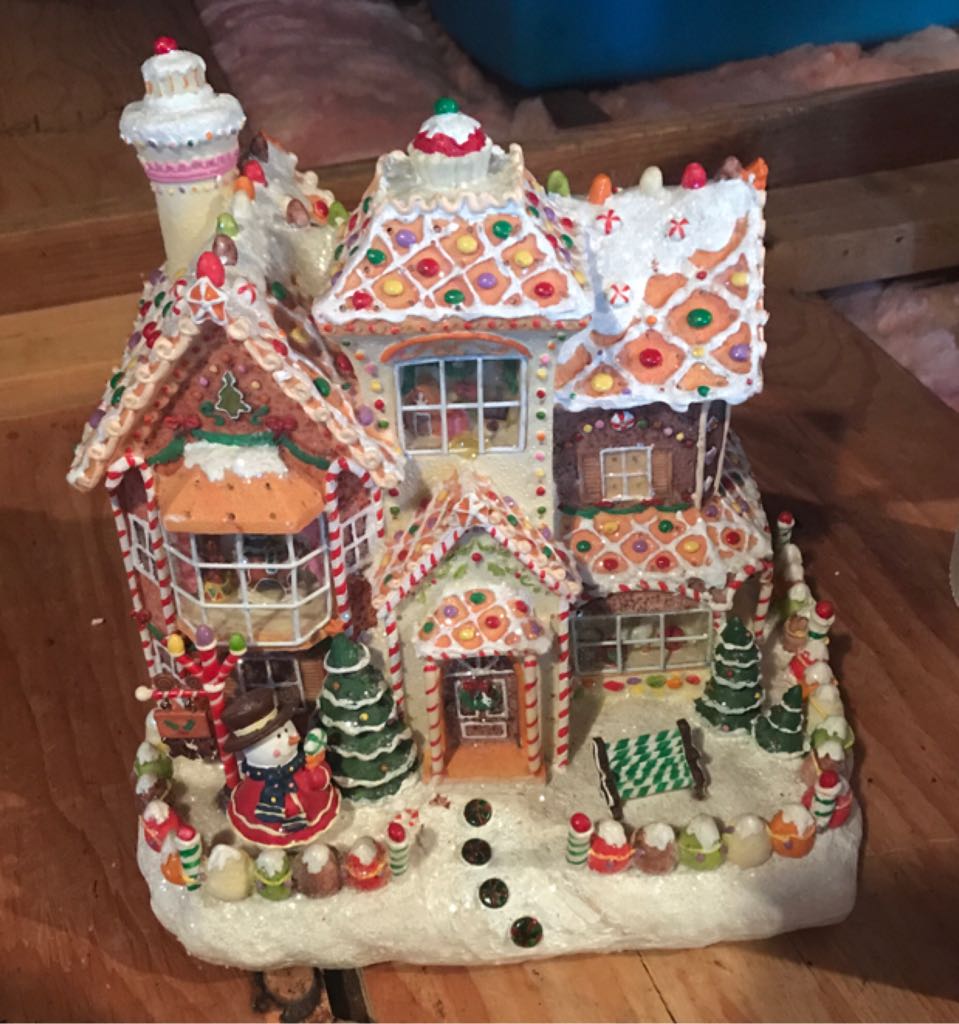 Gingerbread Fiber Optic House  ornament collectible - Main Image 2