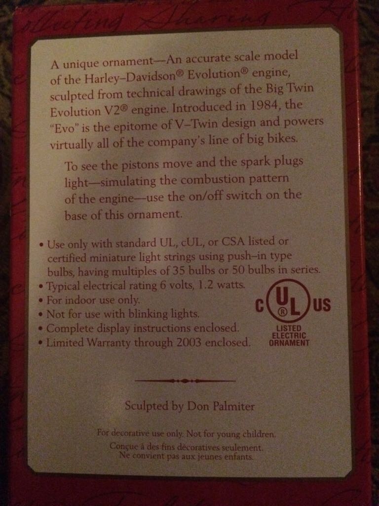 Big Twin Evolution Engine - Harley-Davidson Motorcycles (Harley-Davidson Motorcycles) ornament collectible - Main Image 2