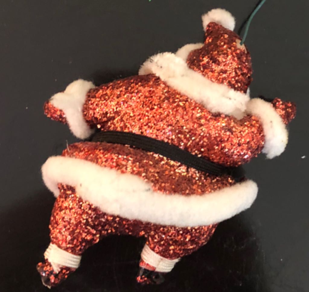 Glitter Santa  ornament collectible - Main Image 2