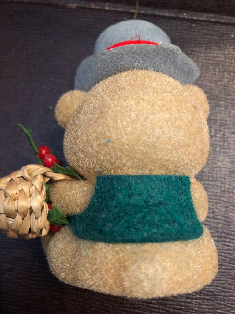 Mr Bear Flocked  ornament collectible - Main Image 2