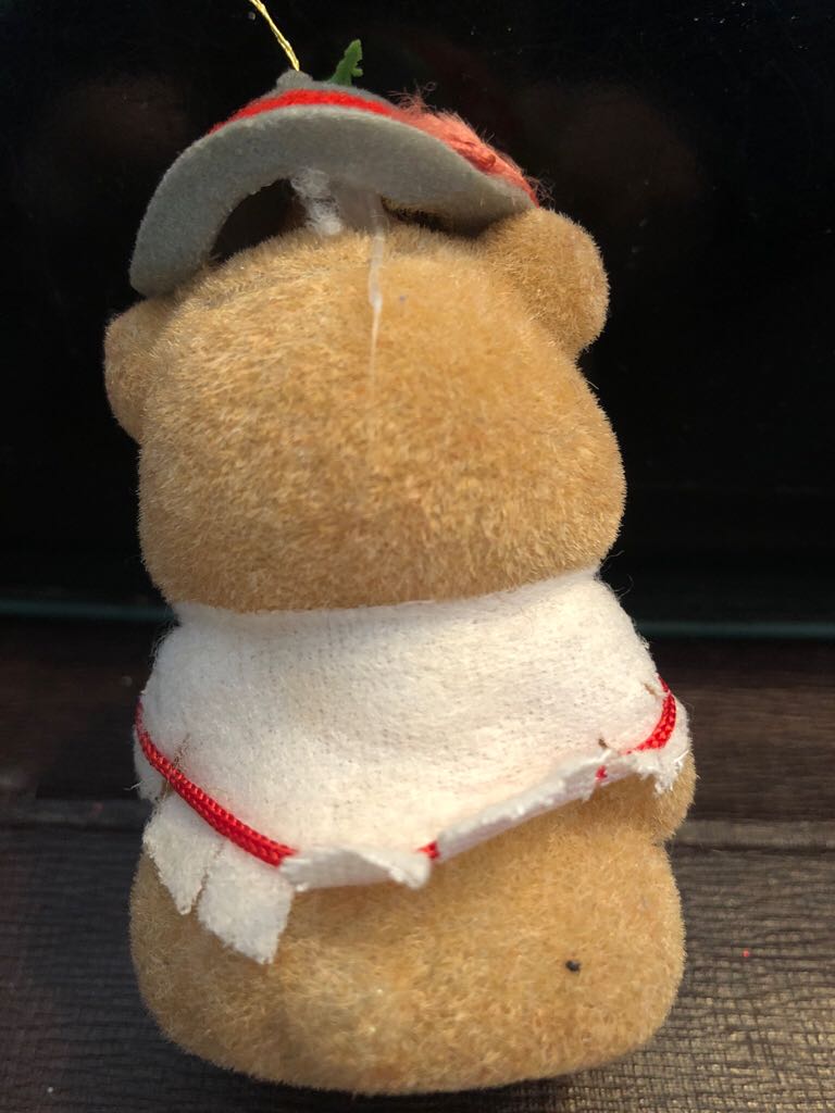 Mrs Bear And Baby Flocked  ornament collectible - Main Image 2