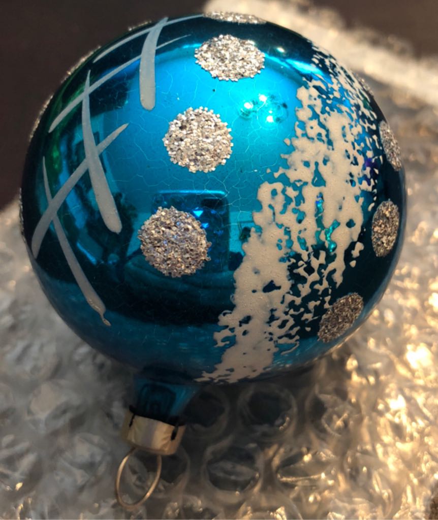 Glitter Ball Blue  ornament collectible - Main Image 2