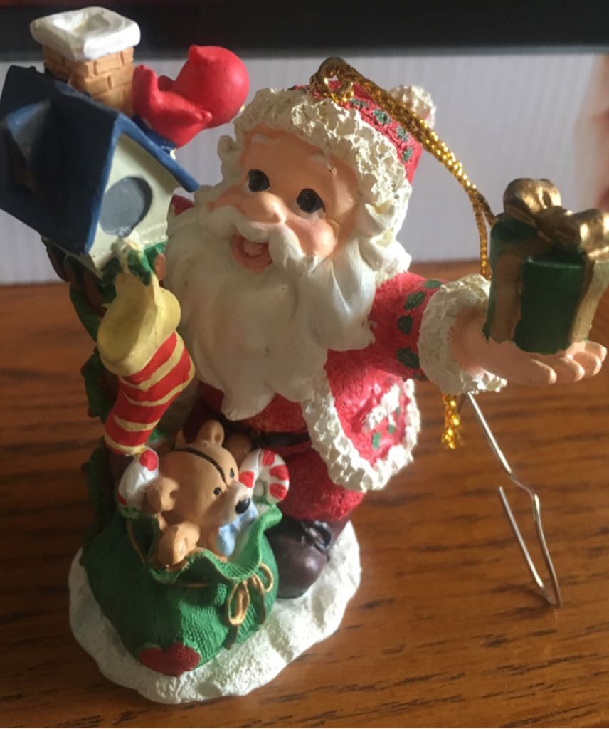 Santa With Gifts For The Bird  (Santa) ornament collectible - Main Image 2