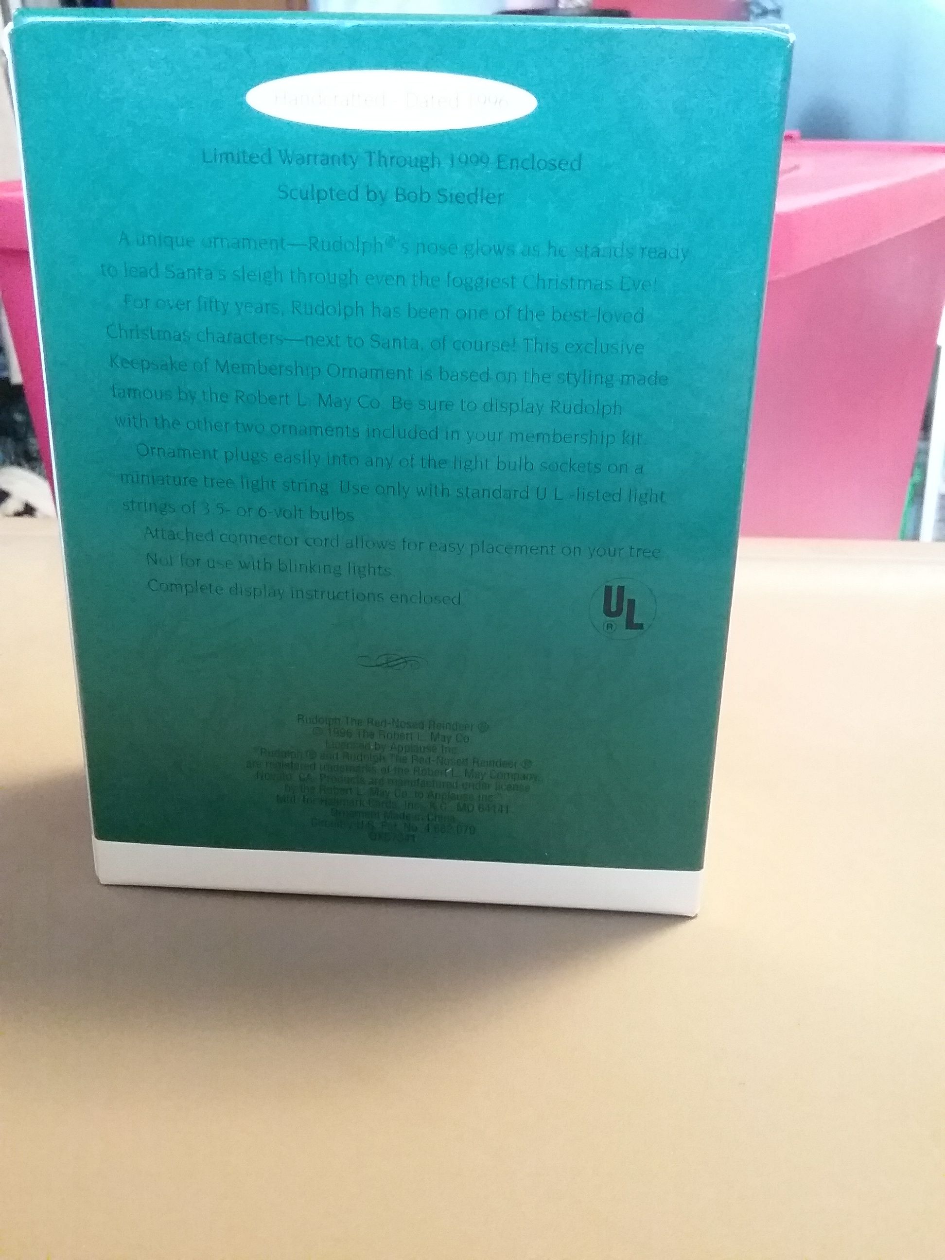 Rudolph The Red-Nosed Reindeer  (Hallmark Club Exclusive) ornament collectible - Main Image 2