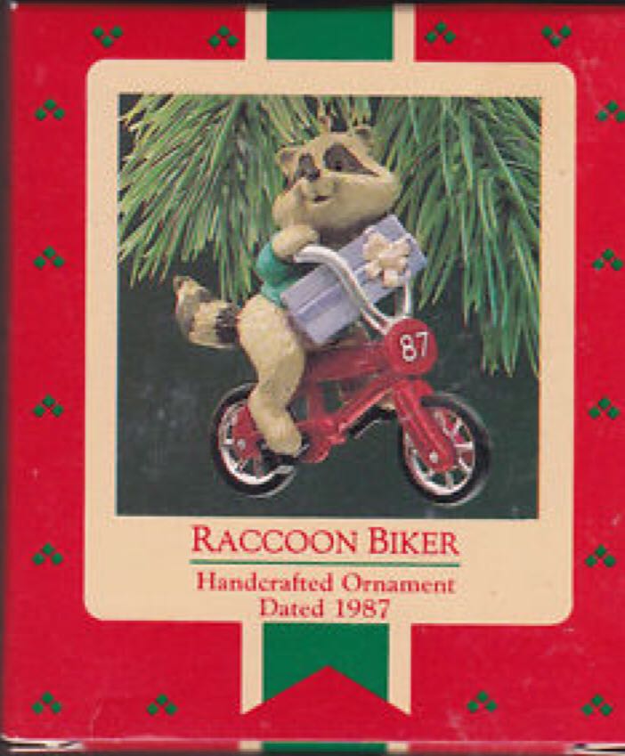 Raccoon Biker  (Hallmark Keepsake) ornament collectible - Main Image 2