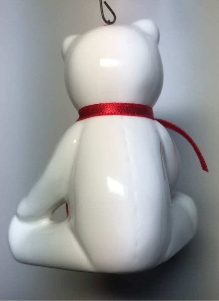 White Ceramic Bear  (Souviners Of Travels) ornament collectible - Main Image 2