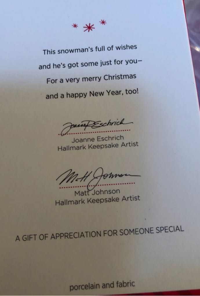 Merry Wishes Snowman  - Limited Edition ornament collectible - Main Image 2