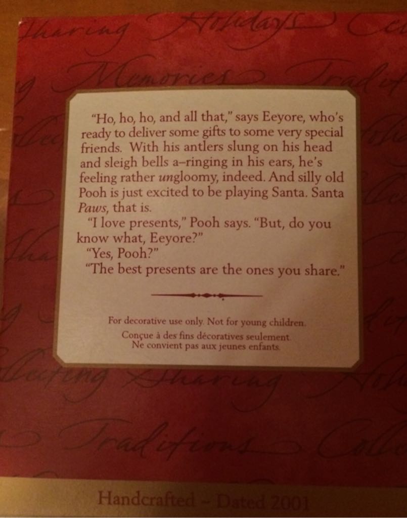 Eeyore Helps Out - Disney Winnie The Pooh Collection (Winnie The Pooh Collection) ornament collectible - Main Image 2