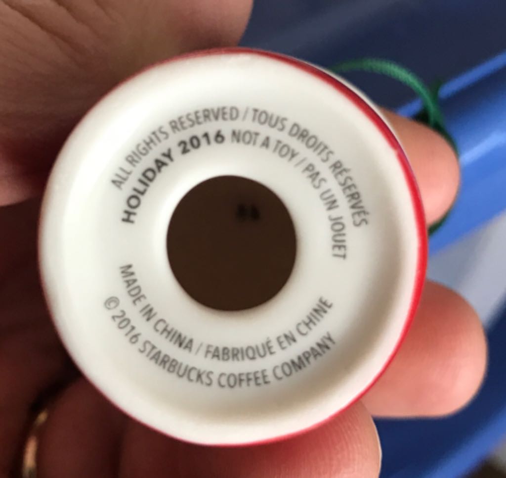 Starbucks 2016 - Starbucks Cup (Starbucks Annual) ornament collectible - Main Image 2