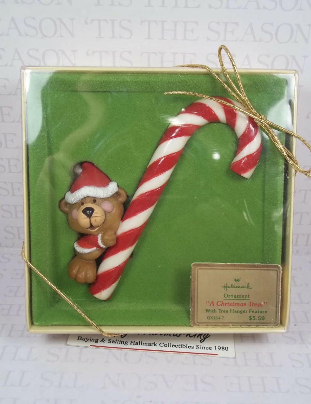 A Christmas Treat - Tree Trimmers Collection (Teddy Bear, Candy Cane) ornament collectible - Main Image 3