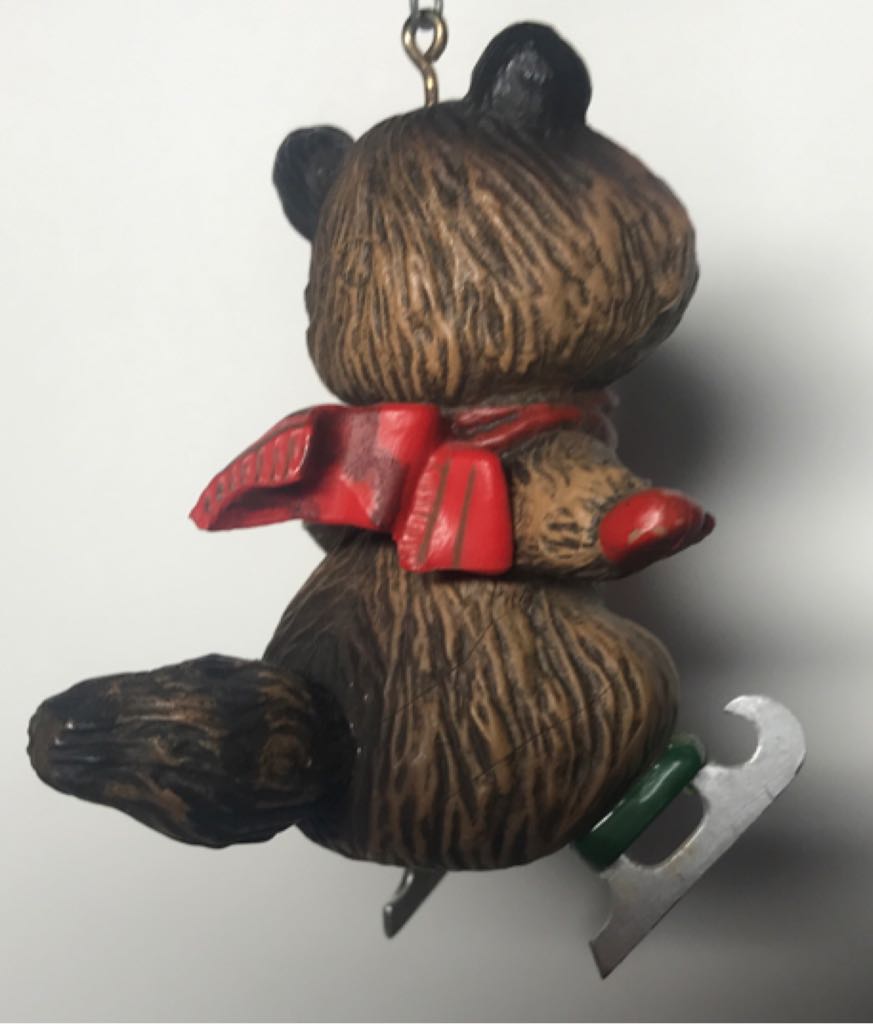 Skating Raccoon - Woodland Christmas (Skating, Raccoon, Animal) ornament collectible - Main Image 2