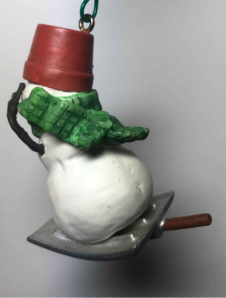 Snowman Sledding On Snow Shovel - Snowmen (Snowman) ornament collectible - Main Image 2