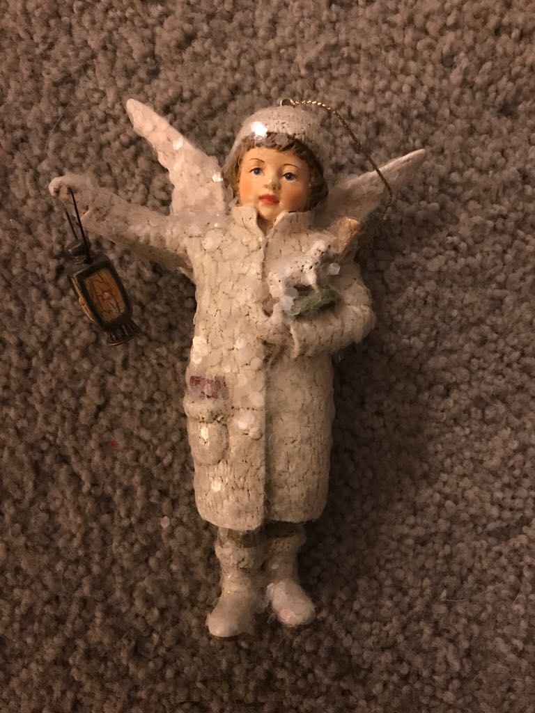 Victorian Angel With Lantern, Lamb And Horn  ornament collectible - Main Image 1
