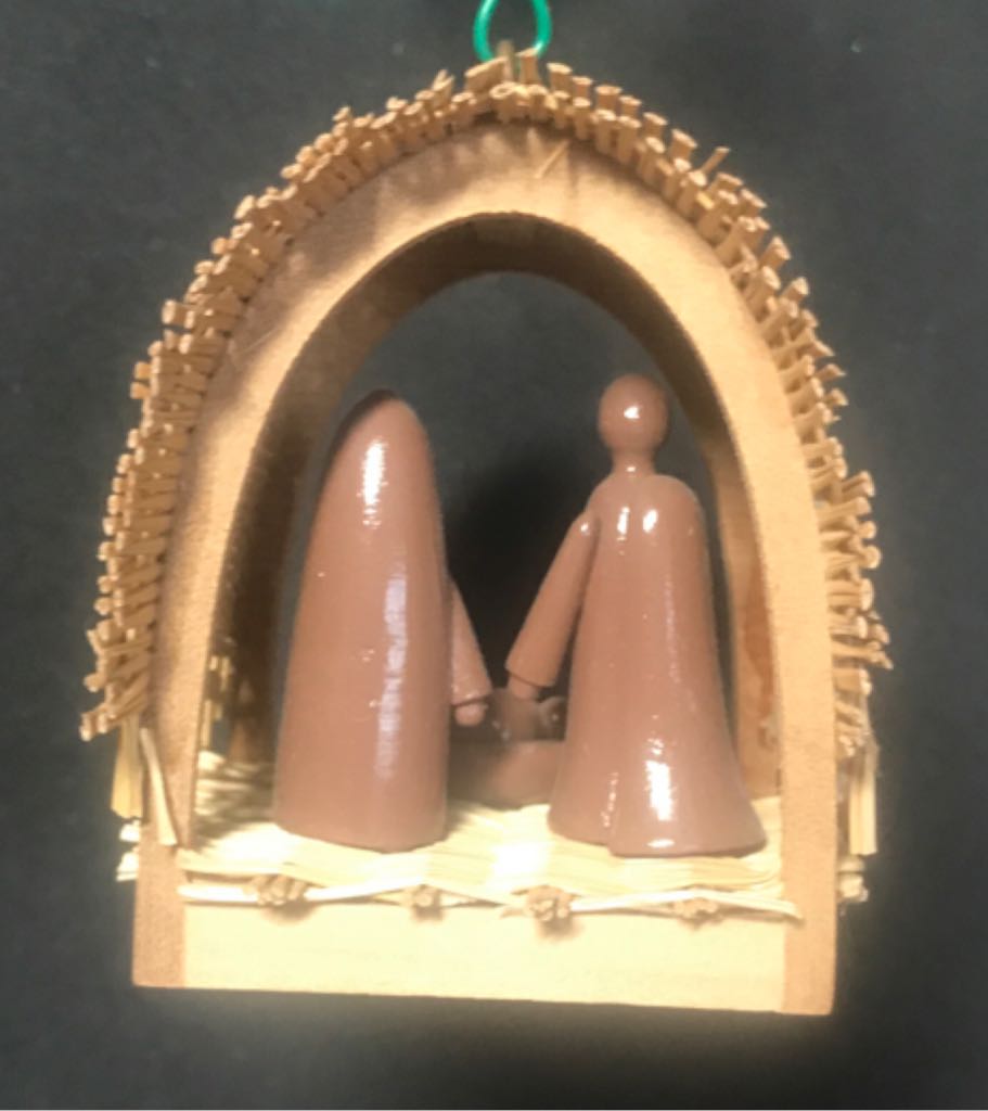 Miniature Crèche Wood - Minature Crèche (Nativity) ornament collectible - Main Image 2