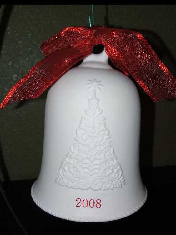 Porcelain Bell - 2008 - Porcelain Dated Bell (Bells) ornament collectible - Main Image 3