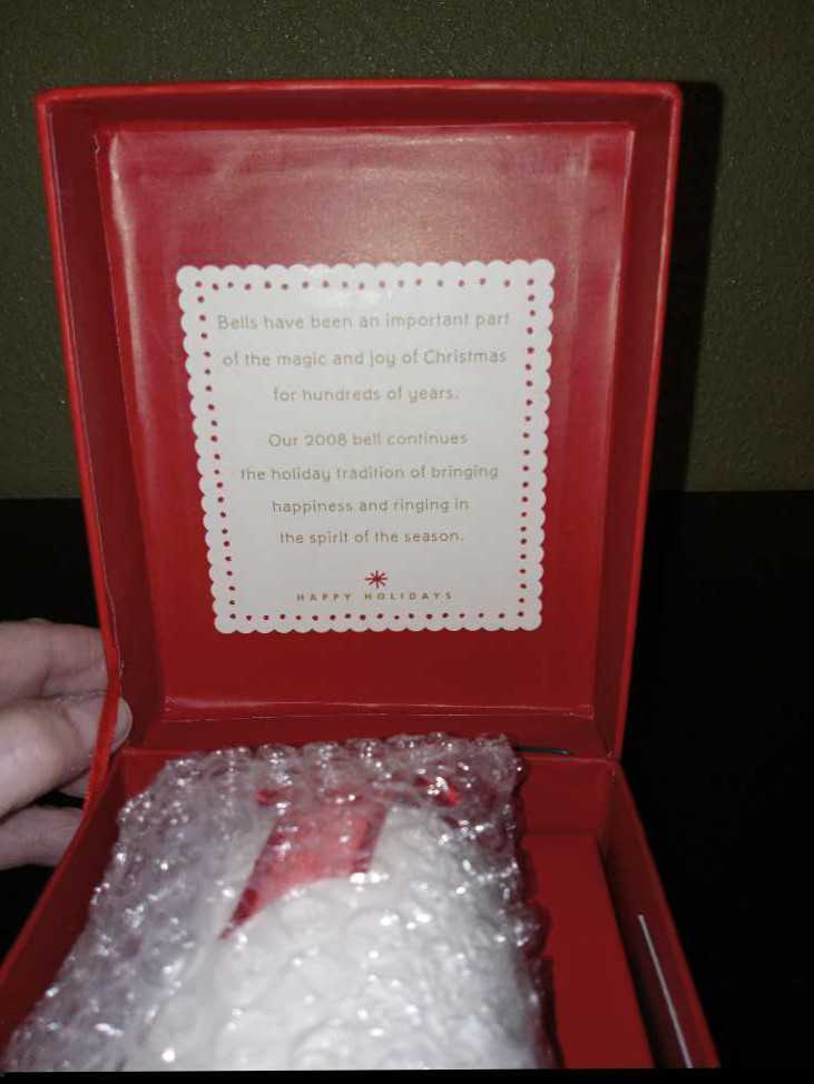Porcelain Bell - 2008 - Porcelain Dated Bell (Bells) ornament collectible - Main Image 4