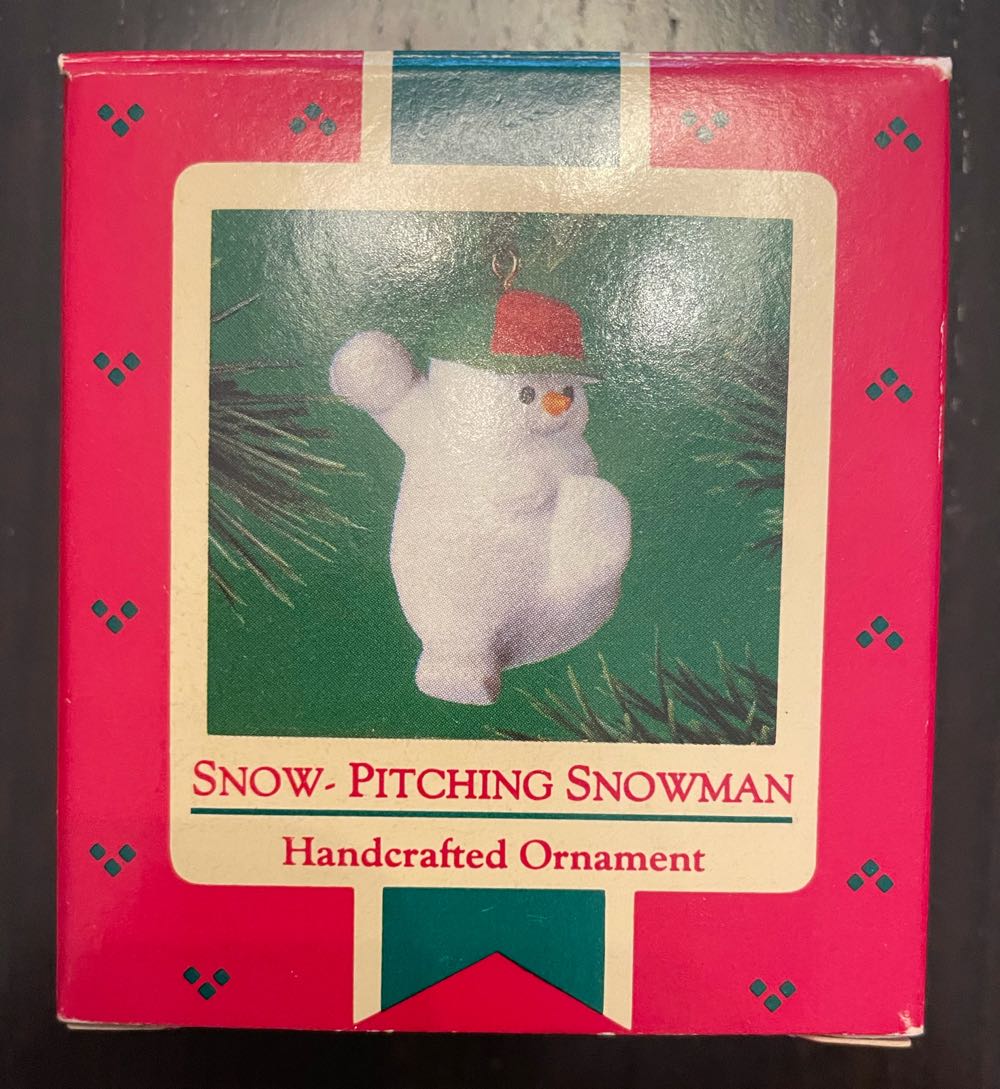 Snow Pitching Snowman - Snowman (Sports) ornament collectible - Main Image 2
