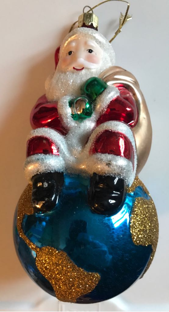 Shiny Brite - Round - Stencil - Glitter Swirls - Green