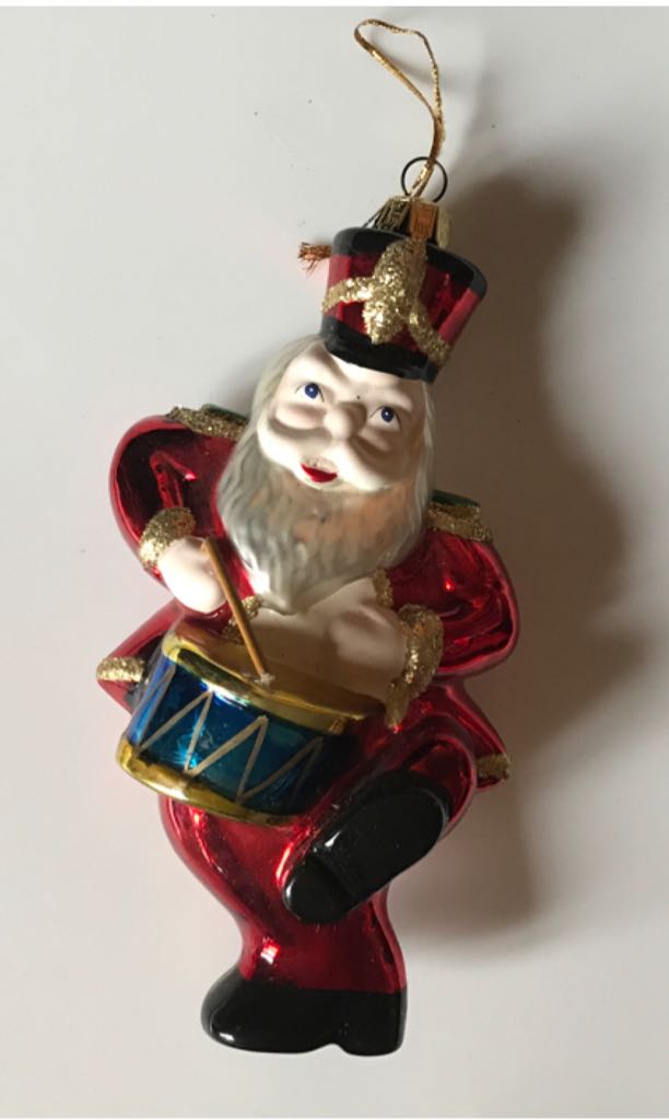 Santa Playing Drum  ornament collectible - Main Image 1
