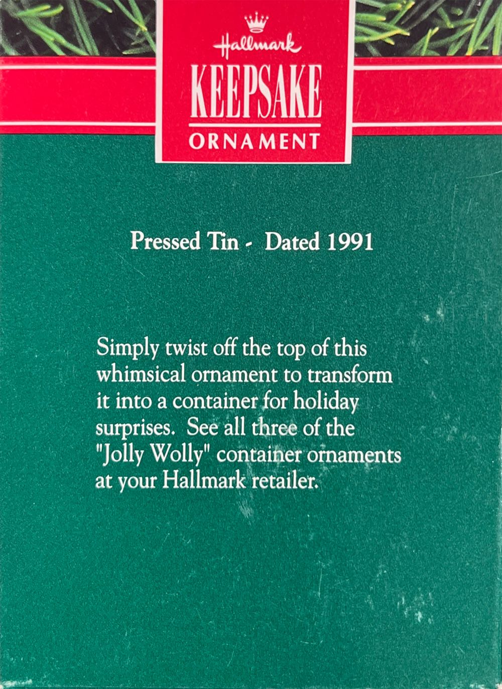 Jolly Wolly Santa - Jolly Wollies (Tin) ornament collectible - Main Image 2