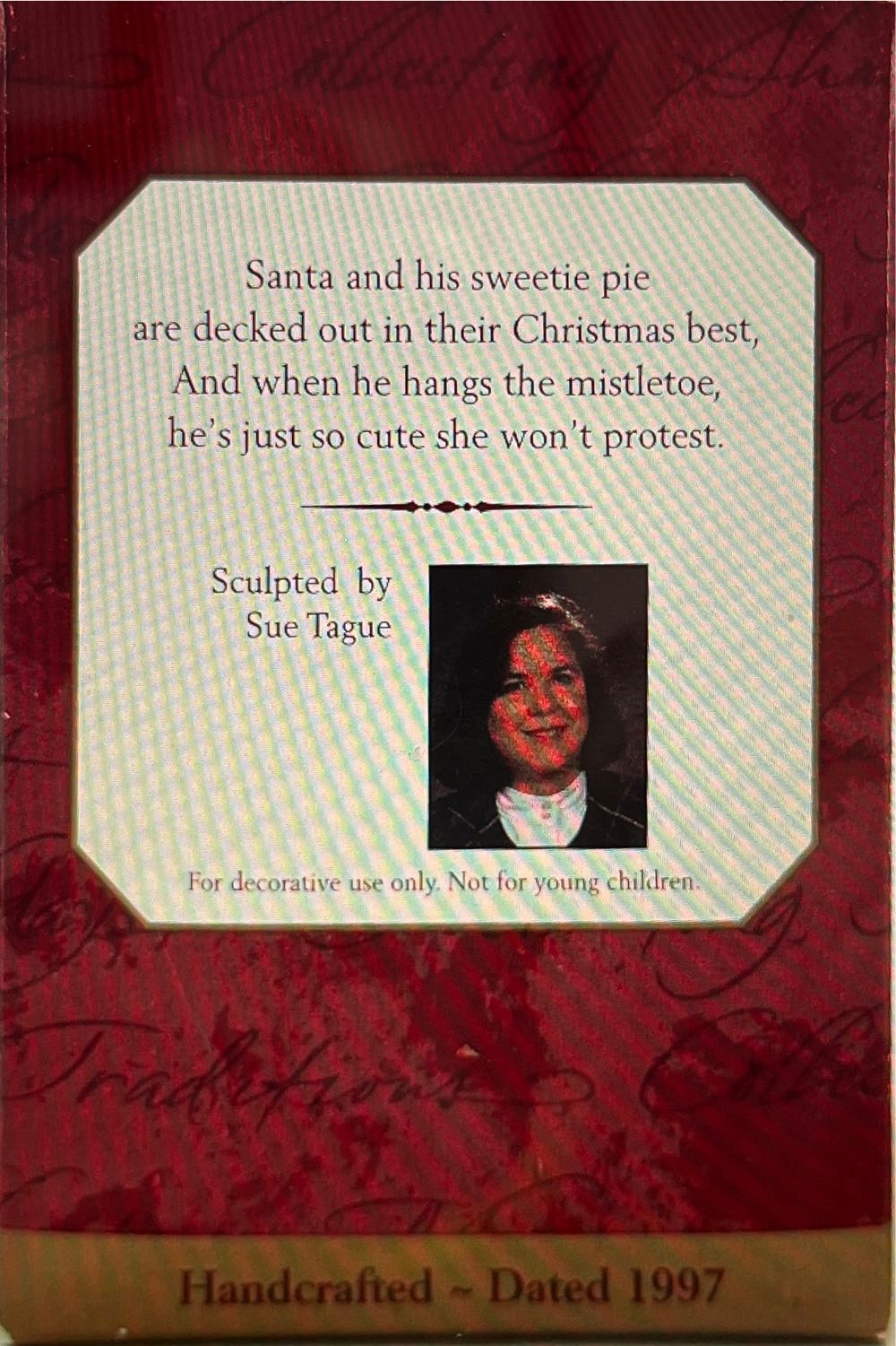 Stealing A Kiss  (Santa) ornament collectible - Main Image 2