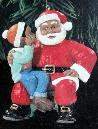 Christmas Request - Santa (African American) ornament collectible - Main Image 1