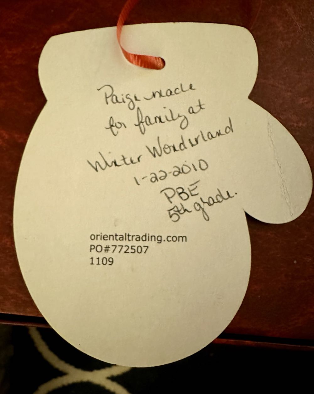 Handmade Mittem  ornament collectible - Main Image 2