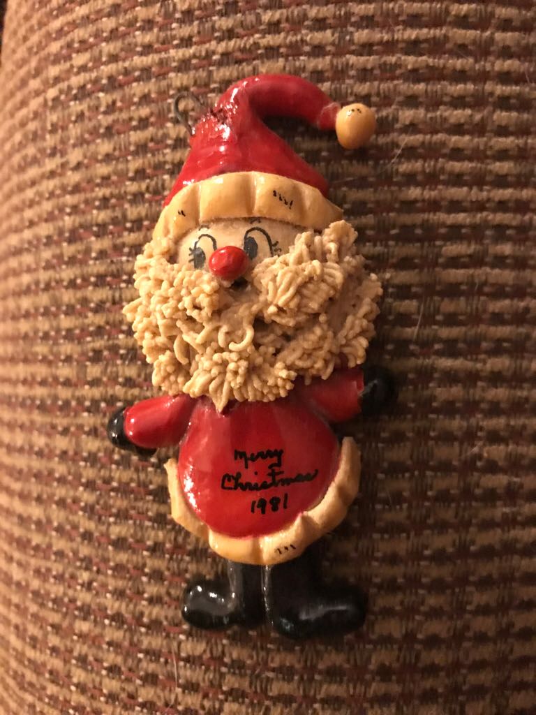 Salt Dough Santa  (Handcrafted) ornament collectible - Main Image 1