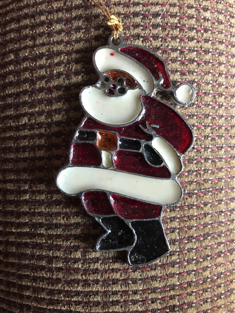 Stained Glass Santa  ornament collectible - Main Image 1