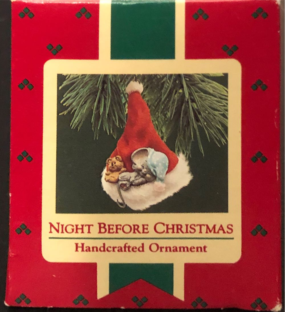 Night Before Christmas  - ‘Twas The Night Before Christmas (Mouse, Santa Hat) ornament collectible - Main Image 2