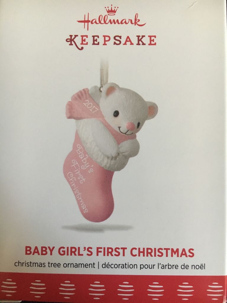 Baby Girl’s First Christmas - Elaina ornament collectible - Main Image 1