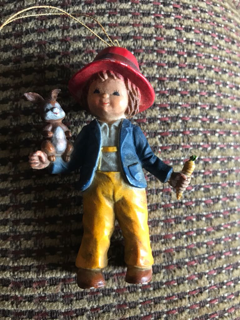 Bradford - Just For You - Boy With Rabbit - Blue Jacket - Yellow Pants (Gift Ornament) ornament collectible - Main Image 1