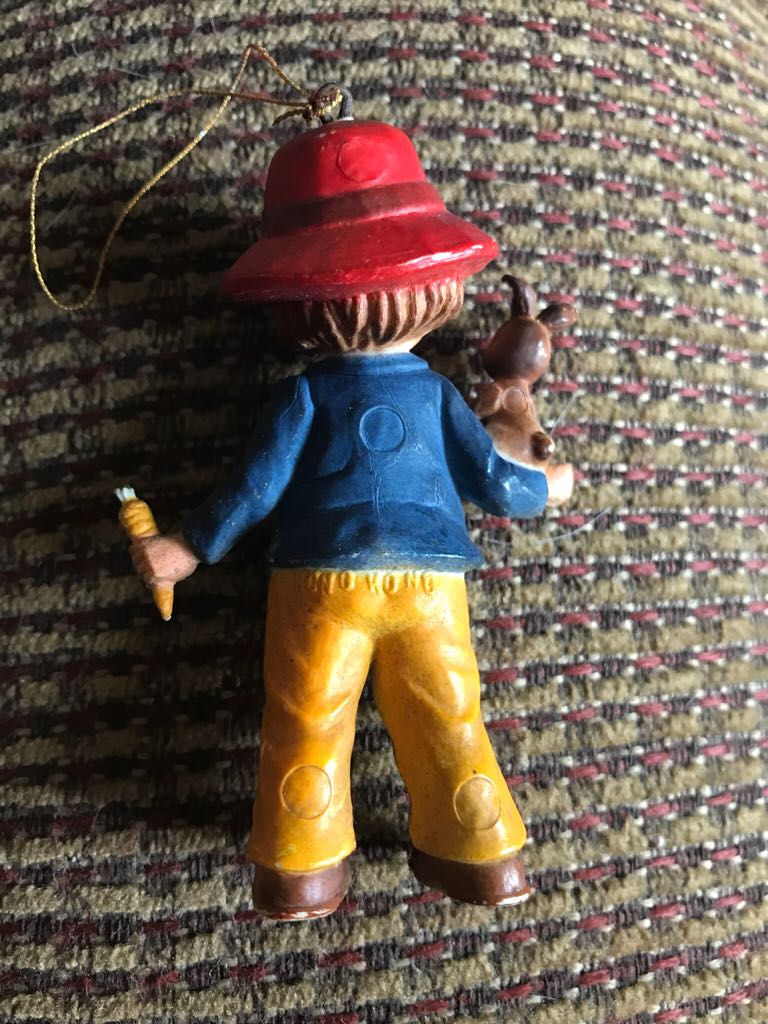 Bradford - Just For You - Boy With Rabbit - Blue Jacket - Yellow Pants (Gift Ornament) ornament collectible - Main Image 2