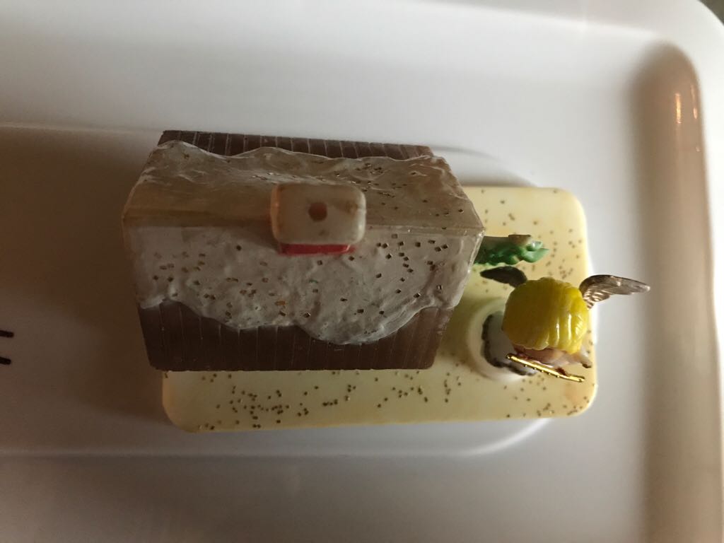 Pettymark - Brown House With Angel - Putz House (Putz Village) ornament collectible - Main Image 2