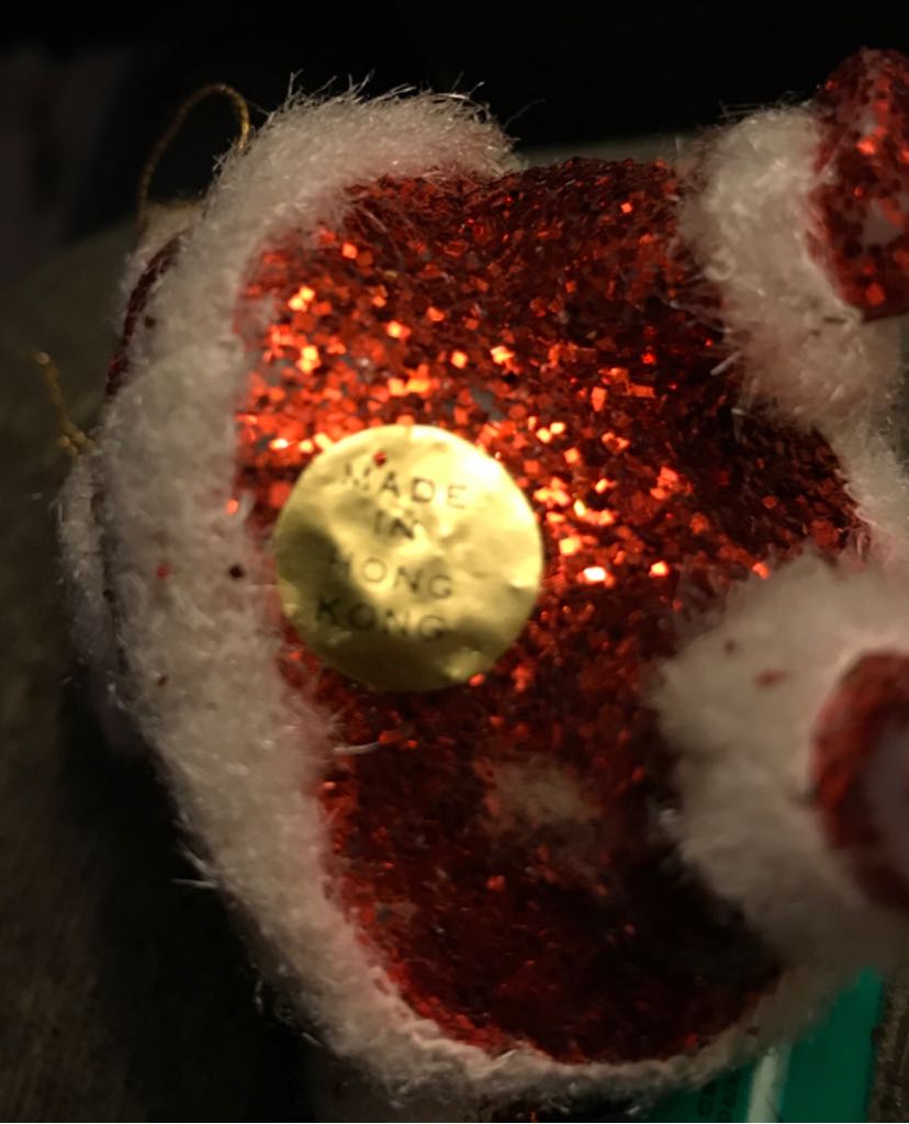 Glitter - Dancing - Santa - Elephant (Glitter) ornament collectible - Main Image 2