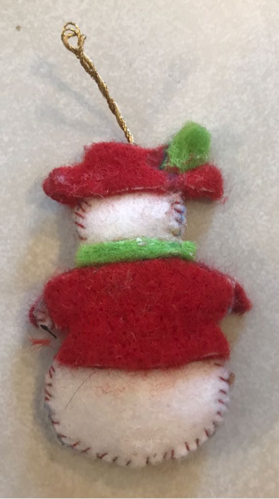 Felt - Mini - Snowwoman - Snowman (Miniature) ornament collectible - Main Image 2