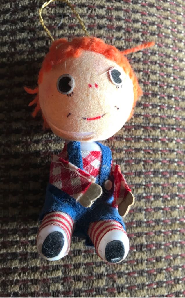 Flocked - Raggady Andy - Raggedy Ann and Raggedy Andy (Doll) ornament collectible - Main Image 1