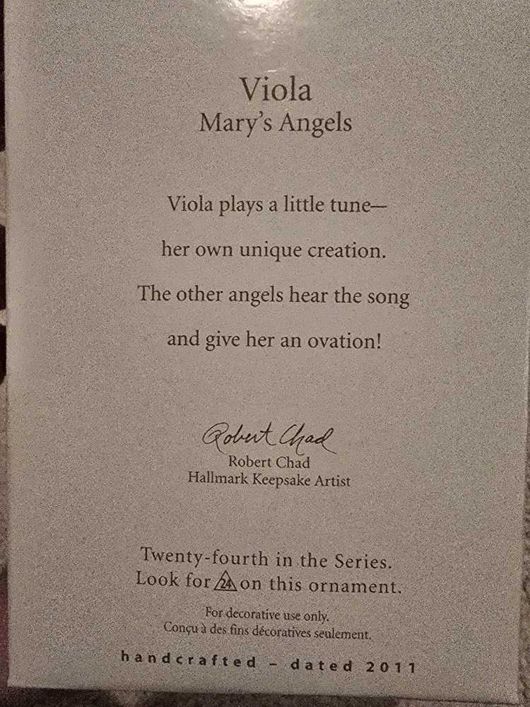 Viola - Mary’s Angels ornament collectible - Main Image 2