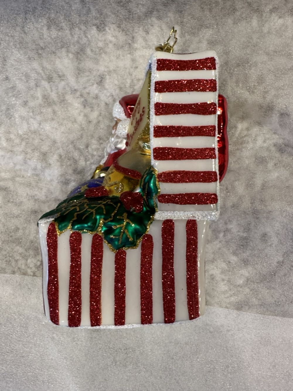 Out Of The Box Striped Santa Toy Chest - 1020304 ornament collectible - Main Image 2